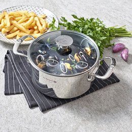 Faitout inox avec couvercle en verre MILADY