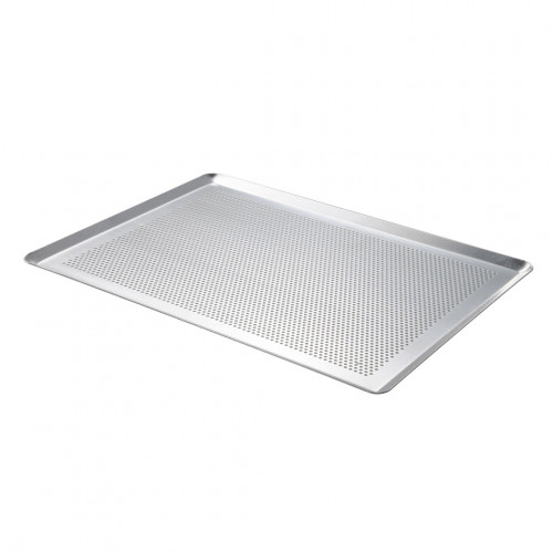 Baking tray oblique edges, perforated