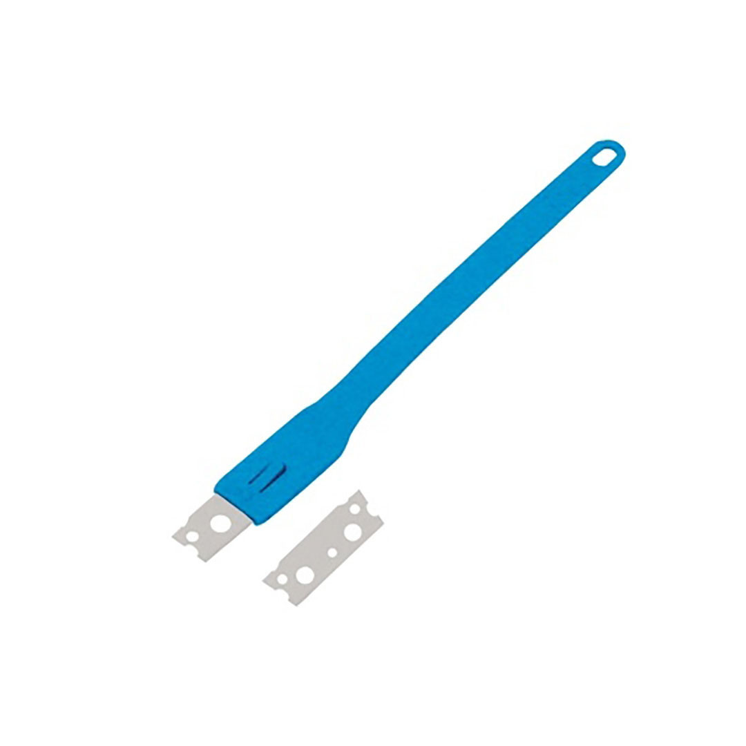 SET OF 10 DISPOSABLE BAKER BLADES, stainless steel, reversible blade