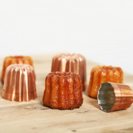 Fluted mould Canelés Bordelais, copper