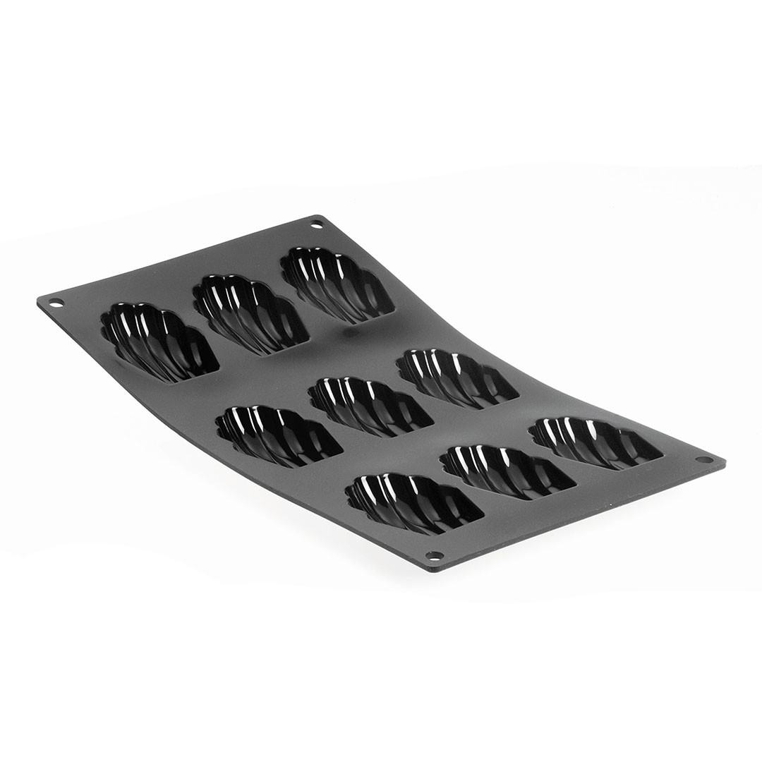 Tray 9 madeleines MOUL FLEX, silicone, silicone, , MOULFEX De Buyer