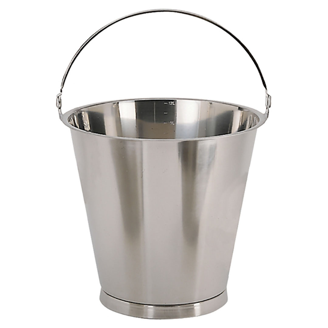 Bucket, stainless steel, stainless steel, , Buckets De Buyer