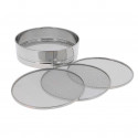 Sieve 4 removable meshes, stainless steel