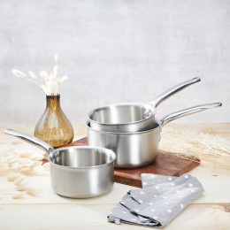 Stainless steel saucepan Set of 3 ALCHIMY Ø16-18-20cm