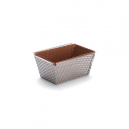 Moule à cake rectangulaire à fond amovible 15x10,3cm + 2 feuilles de cuisson antiadhésive