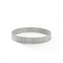 Round fluted tart ring, perforated stainless steel