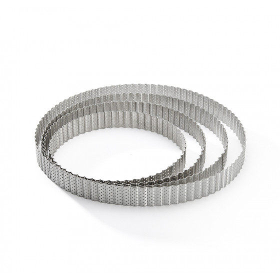 Perforierte geriffelte Rund Tortenringe Ø28cm