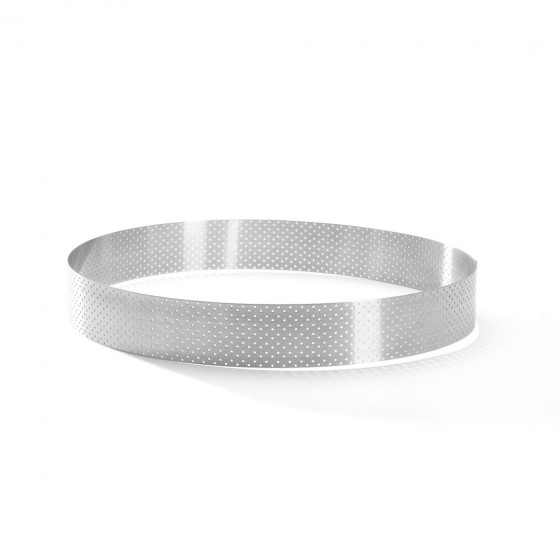 Perforierte Tortenringe Edelstahl VALRHONA Ø24,5cm H.3,5cm