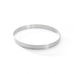 Round tart ring Ht 2 cm VALRHONA, perforated stainless steel