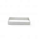 Square tart ring Ht 2 cm VALRHONA, perforated stainless steel