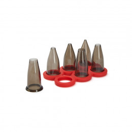 Set 6 Lochtüllen Tritan GARNIERSET mit Sockel