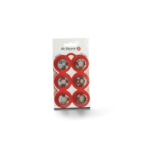 Set 6 Sterntüllen Tritan GARNIERSET mit Sockel