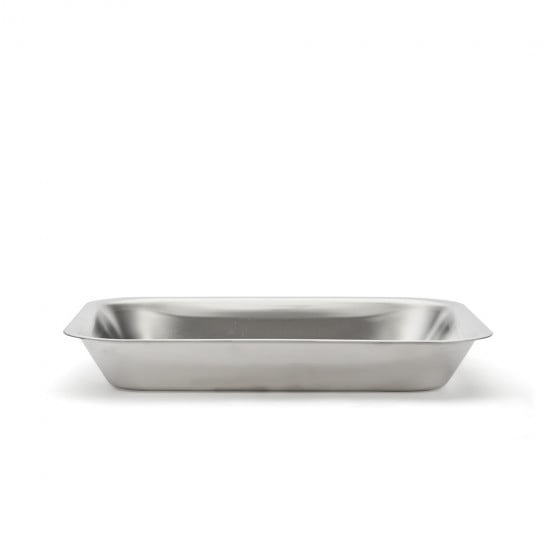 Rechteckige Fleischplatte Tief Edelstahl 30x25x4,3cm