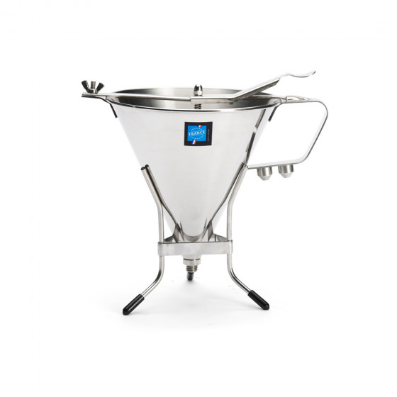 Stainless steel piston funnel KWIK PRO 1,9L with stand