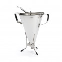 Piston funnel with stand 3,3 L. KWIK MAX, stainless steel