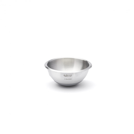 Stainless steel hemispherical bowl Ø16cm silicone base