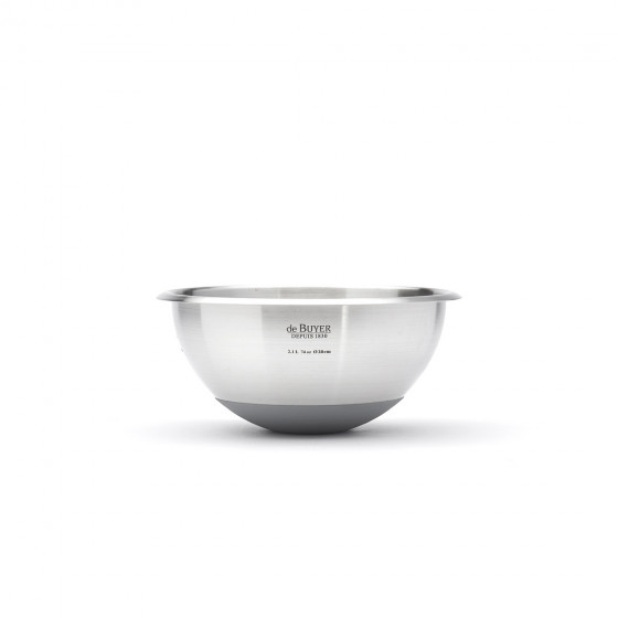 Stainless steel hemispherical bowl Ø20cm silicone base