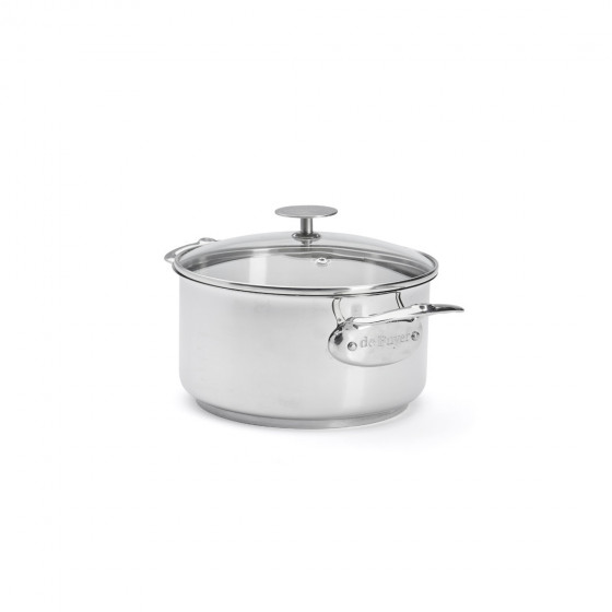 Stainless steel stewpan MILADY Ø20cm with glass lid
