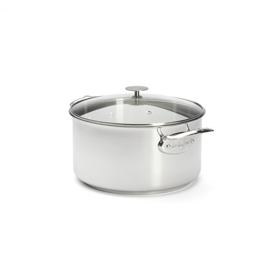 Stainless steel stewpan MILADY Ø28cm with glass lid