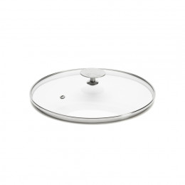 Glass lid with stainless steel knob Ø24cm
