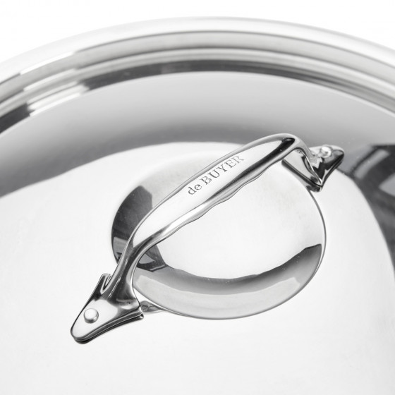 Lid with cast stainless steel riveted handle Ø20cm