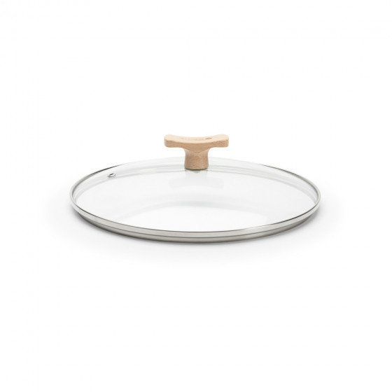 Glass Lid with beechwood knob Ø24cm