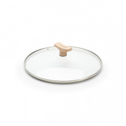 Glass Lid with beechwood knob Ø24cm