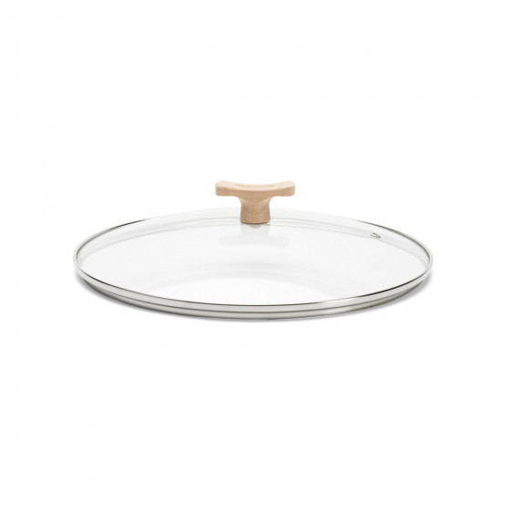Glass Lid with beechwood knob Ø28cm
