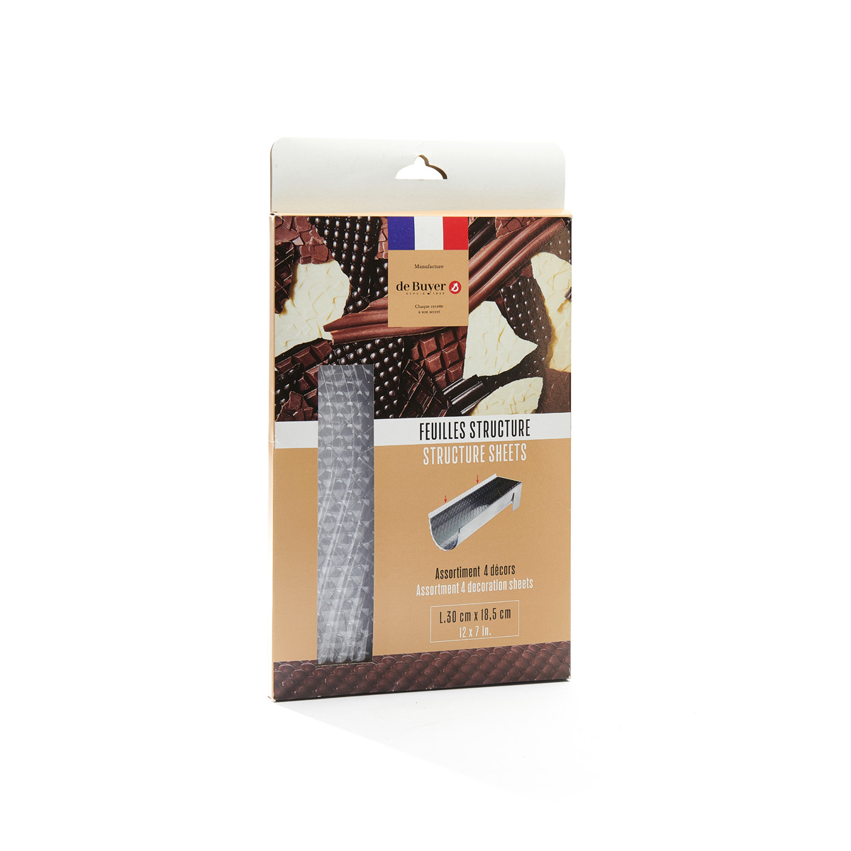 Kit Bûche Matelassée avec Moule, Insert et Feuille de Structure Matelassée