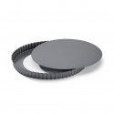 Fluted tart mould removable bottom, non-stick steel