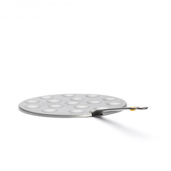 Steel Poffertjes pan and mini-blinis MINERAL B Ø27cm - 16 Poffertjes Ø4cm