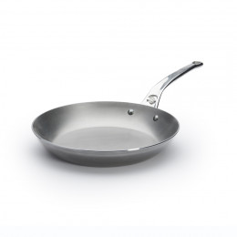  de Buyer MINERAL B Carbon Steel Country Fry Pan - 9.5” - Ideal  for Sauteing, Simmering, Deep Frying & Stir Frying - Naturally Nonstick -  Made in France: Home & Kitchen