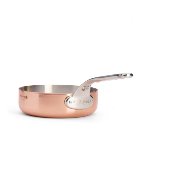 Gerade Sauteuse Kupfer PRIMA MATERA Ø20cm - Edelstahlgriff
