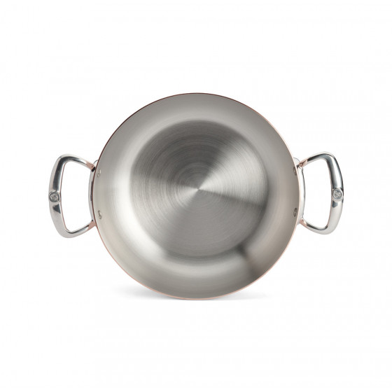 Copper sauté-pan with lid PRIMA MATERA Ø28cm - stainless steel handle