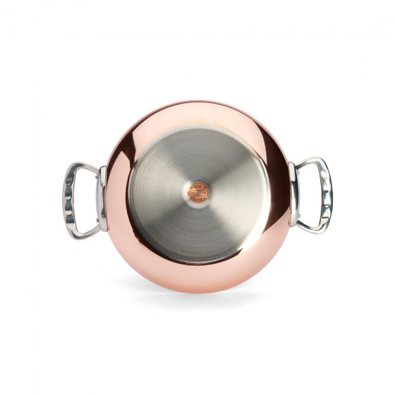 Copper sauté-pan with lid PRIMA MATERA Ø28cm - stainless steel handle