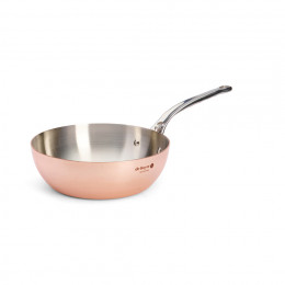 Copper riveted sauté-pan PRIMA MATERA Ø24cm - stainless steel handle