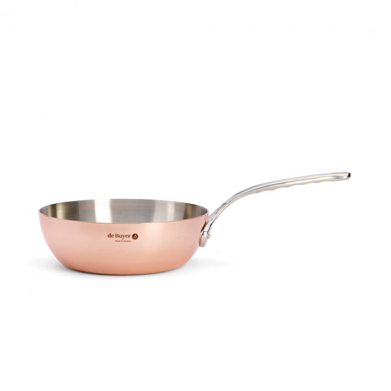 Konische Sauteuse Kupfer PRIMA MATERA Ø24cm - Edelstahlgriff