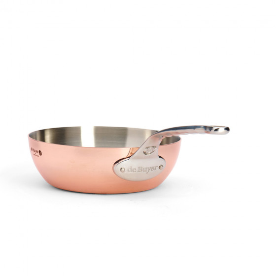 Copper riveted sauté-pan PRIMA MATERA Ø24cm - stainless steel handle