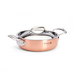 Copper sauté-pan with lid PRIMA MATERA Ø20cm - stainless steel handle