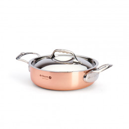 Copper sauté-pan with lid PRIMA MATERA Ø20cm - stainless steel handle