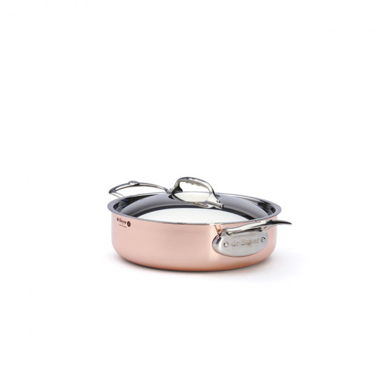 Copper sauté-pan with lid PRIMA MATERA Ø24cm - stainless steel handle
