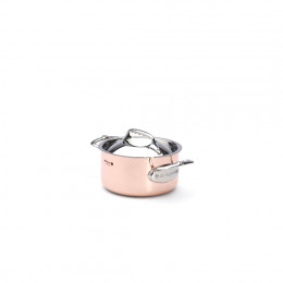 Copper stewpan with lid PRIMA MATERA Ø16cm - stainless steel handle