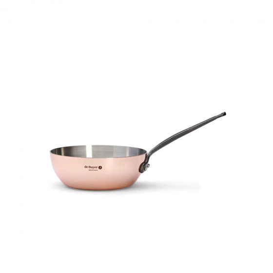 Copper riveted sauté-pan PRIMA MATERA Tradition Ø20cm - cast iron handle
