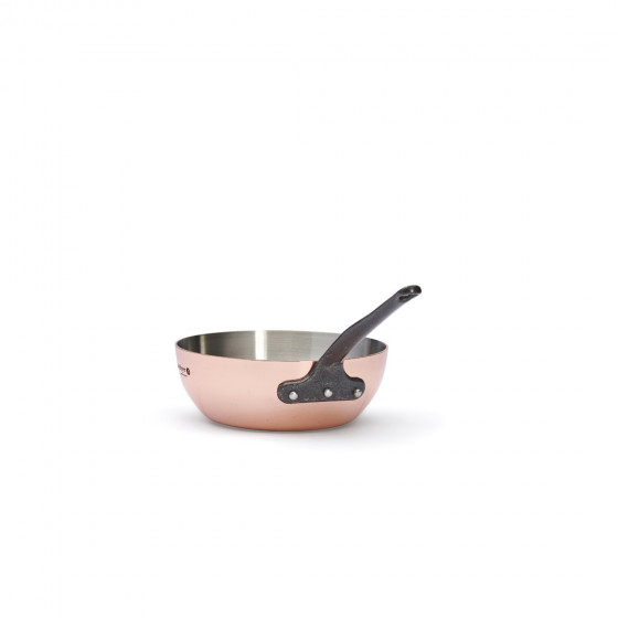 Copper riveted sauté-pan PRIMA MATERA Tradition Ø20cm - cast iron handle