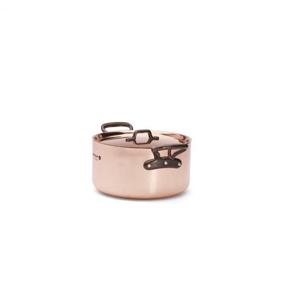 Copper stewpan with lid PRIMA MATERA Tradition Ø20cm - cast iron handles