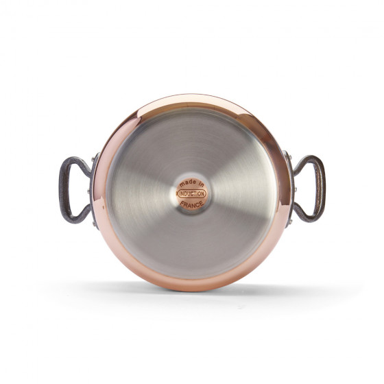 Copper stewpan with lid PRIMA MATERA Tradition Ø24cm - cast iron handles