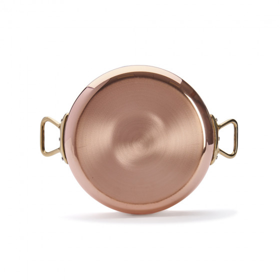 Copper sauté-pan INOCUIVRE Ø24cm with lid and brass handles