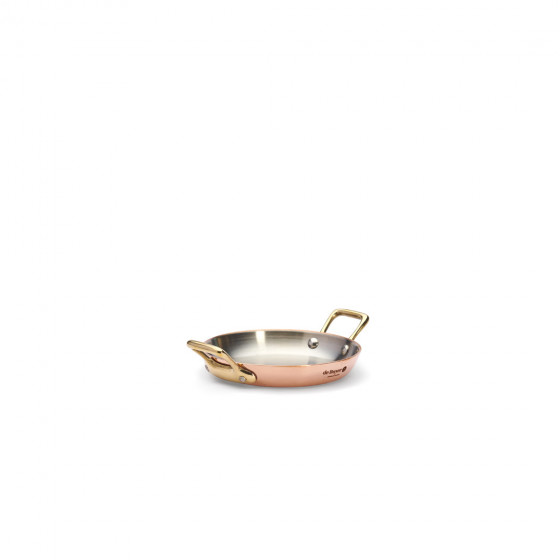Copper baking dish INOCUIVRE Ø12cm brass handles