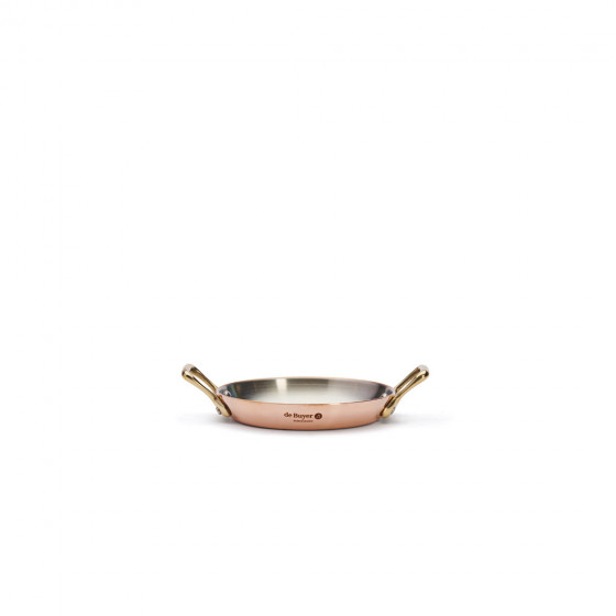 Copper baking dish INOCUIVRE Ø12cm brass handles