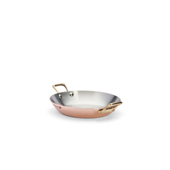 Servierpfanne Kupfer-Edelstahl INOCUIVRE Ø20cm mit Messinggriffen